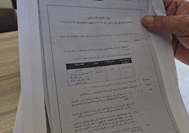 قرار الاستيلاء يهدف لإقامة منطقة عازلة حول مستوطنة "جيفع بنيامين" - (البوصلة الإخبارية)