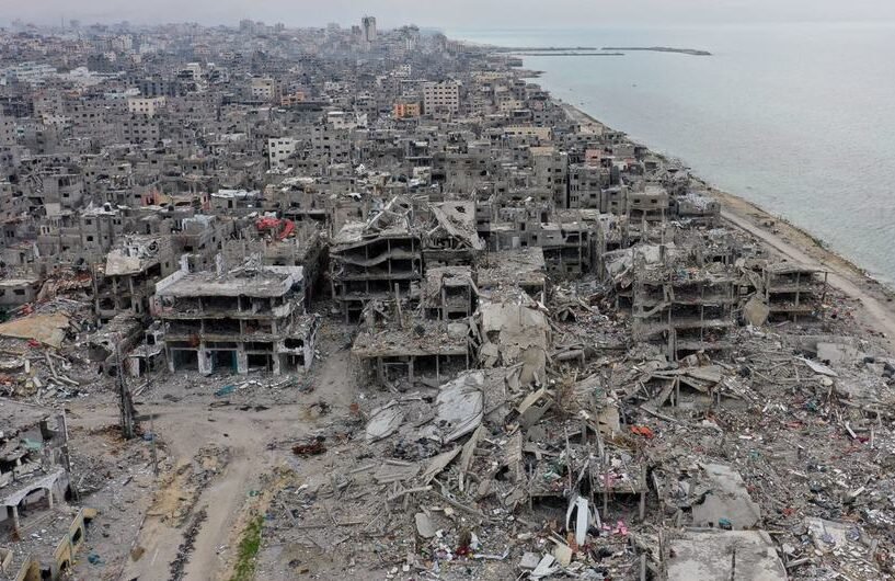 صورة جوية للدمار في شمال غزة